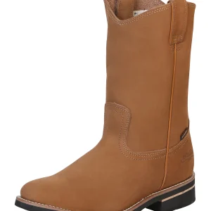 Bota de Trabajo para Hombre Establo en Piel Nobuck con Suela de Hule - Cinnamon 303