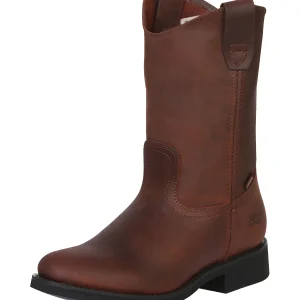 Bota de Trabajo Establo para Hombre en Piel Grasso con Suela de Hule - Brown 315