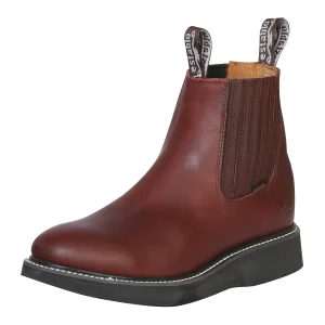 Botines de Trabajo para Hombre Establo en Piel Grasso con Suela Mil Rayas