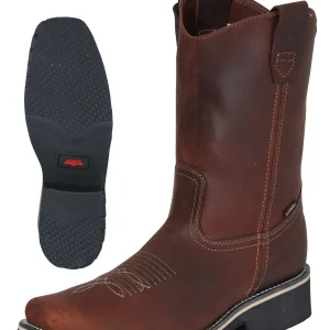 Botas de Trabajo para Hombre Establo en Piel Crazy con Suela de Hule