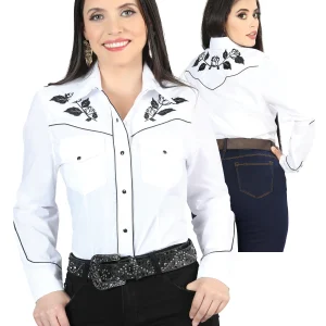 Womens White Embroidered Shirt 42970