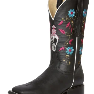 El General Ladies Rodeo Boot- Crazy Black 42976