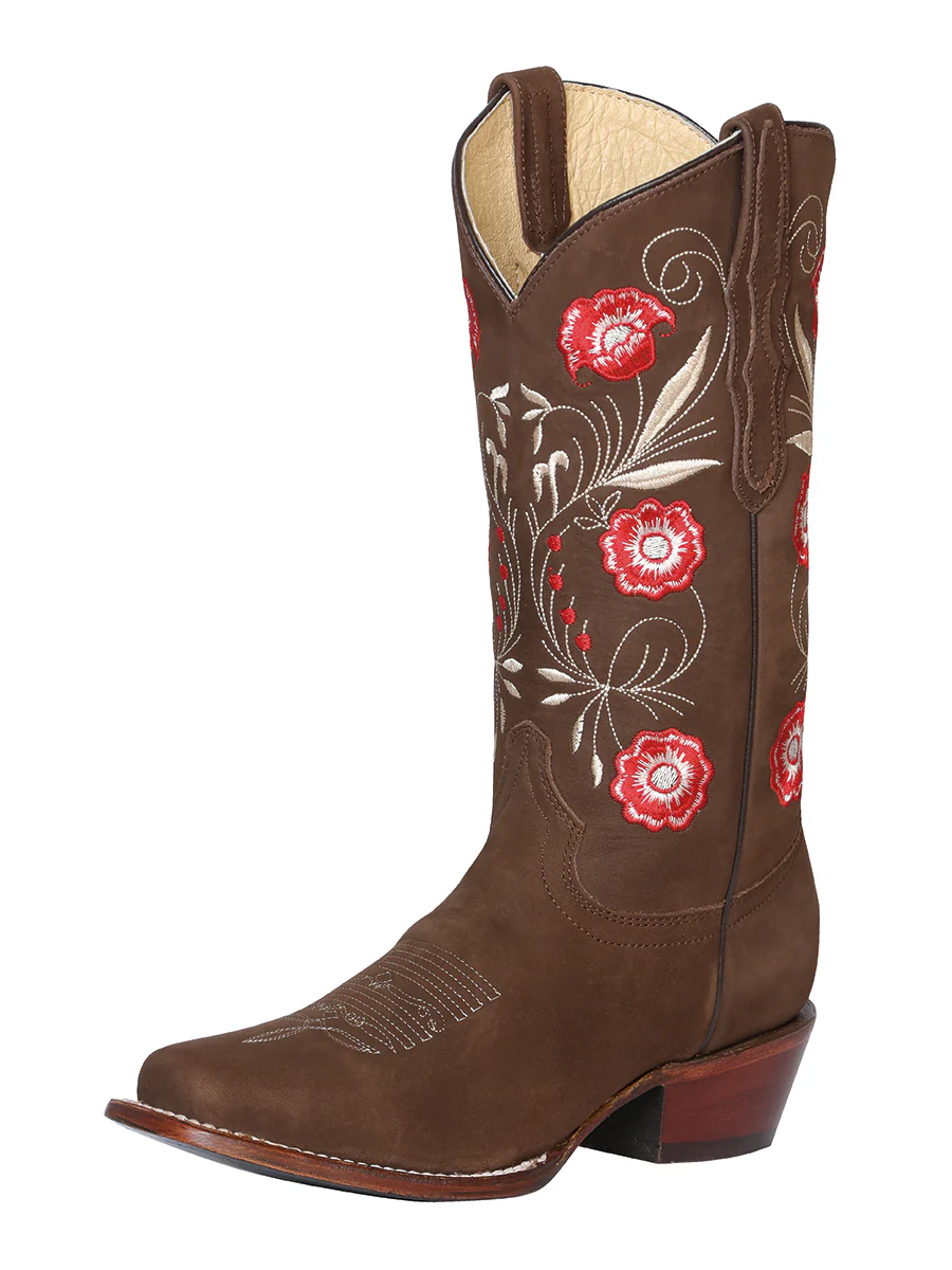 El General Womens Rodeo Boot - Suede Brown 42984 - Imagen 2