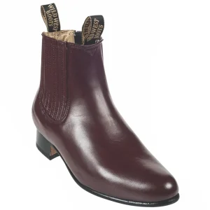 Botines Charros de Venado Original Punta Oval Color Vino - Wild West Boots