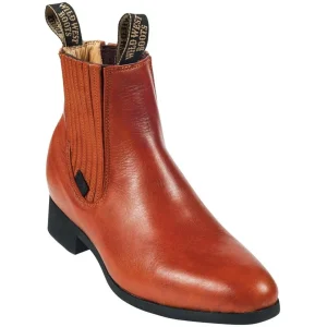 Botines Charros de Piel Original Punta Oval Color Miel - Wild West Boots