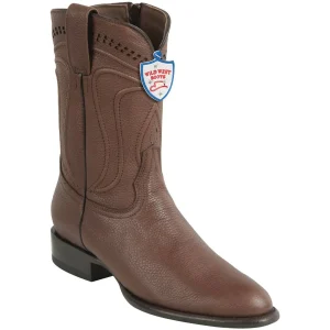 Botas de Piel Original Punta Redonda Roper Color Cafe - Wild West Boots