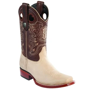 Botas de Piel Original Punta Rodeo Cuadrada Color Pomex - Wild West Boots
