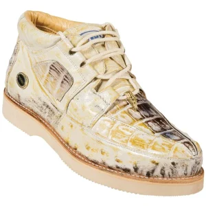 Zapatos Casuales de Piel de Cocodrilo Panza y Avestruz Original Color Natural - Wild West Boots