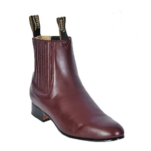 Botines Charros de Venado Original Punta Oval Color Vino - Los Altos Boots