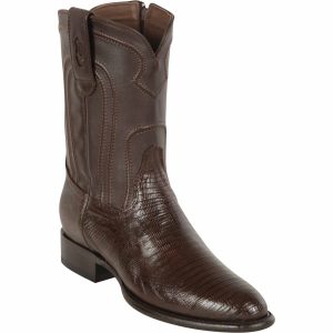 Botas de Armadillo Original Roper Punta Oval con Zipper Color Cafe - Los Altos Boots