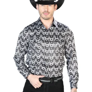 Black And Gray Casual Long Sleeve Shirt 43939