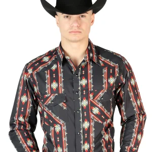 Black Long Sleeve Cowboy Shirt 44210