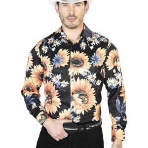 Black Sunflower Casual Long Sleeve Shirt 43671