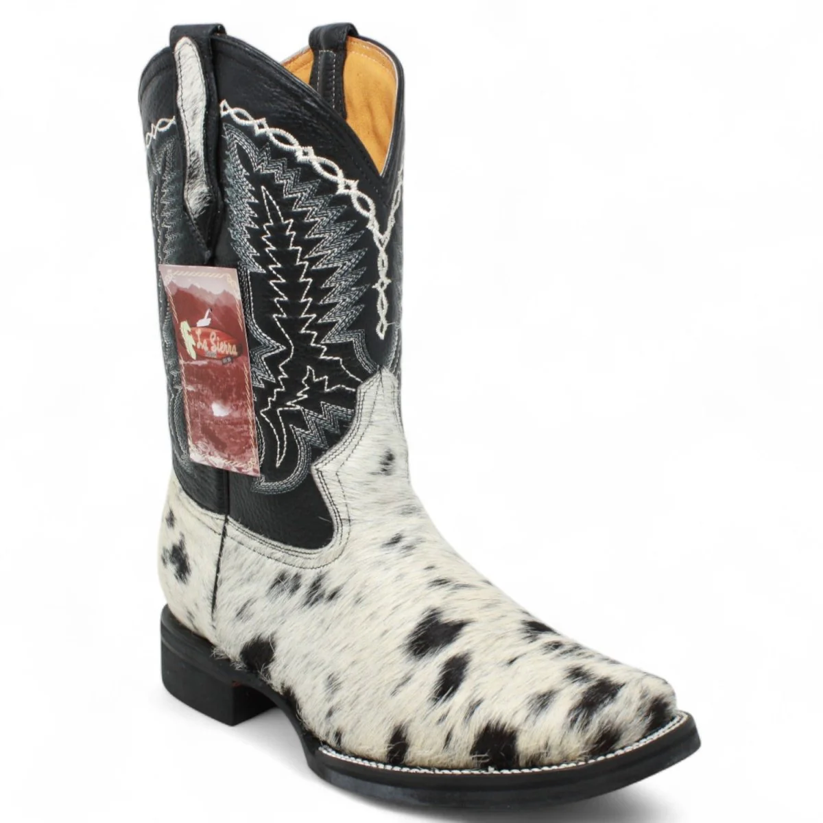 Bota de Hombre Cuadrada de Pelo de Vaca- La Carreta - Imagen 3