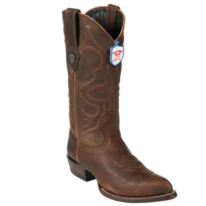 Botas de Piel Original Horma Puntal Color Nuez - Wild West Boots