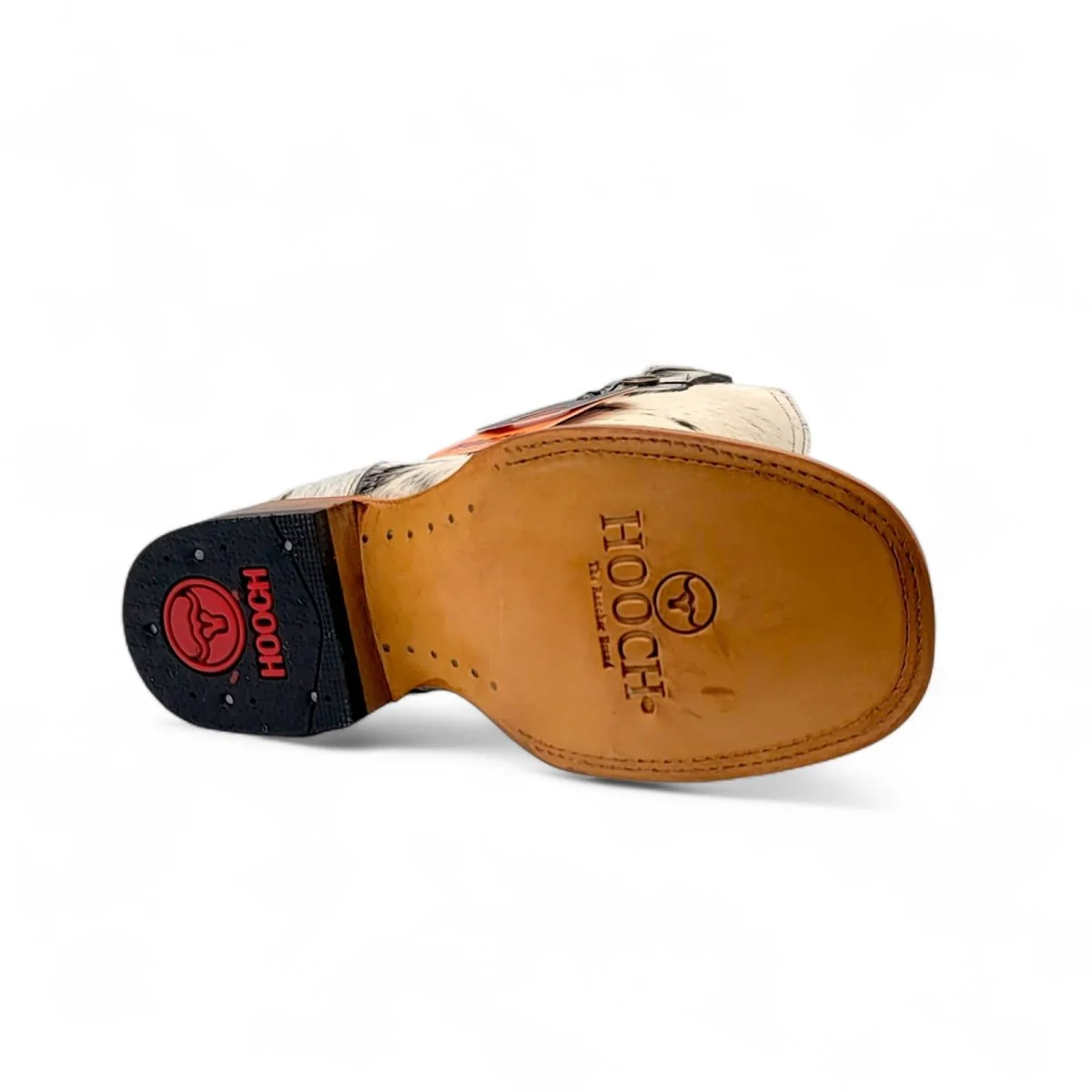Bota Vaquera para Mujer de Piel con Pelo de Vaca y Punta Cuadrada – Hooch Boots H223304 - Imagen 7