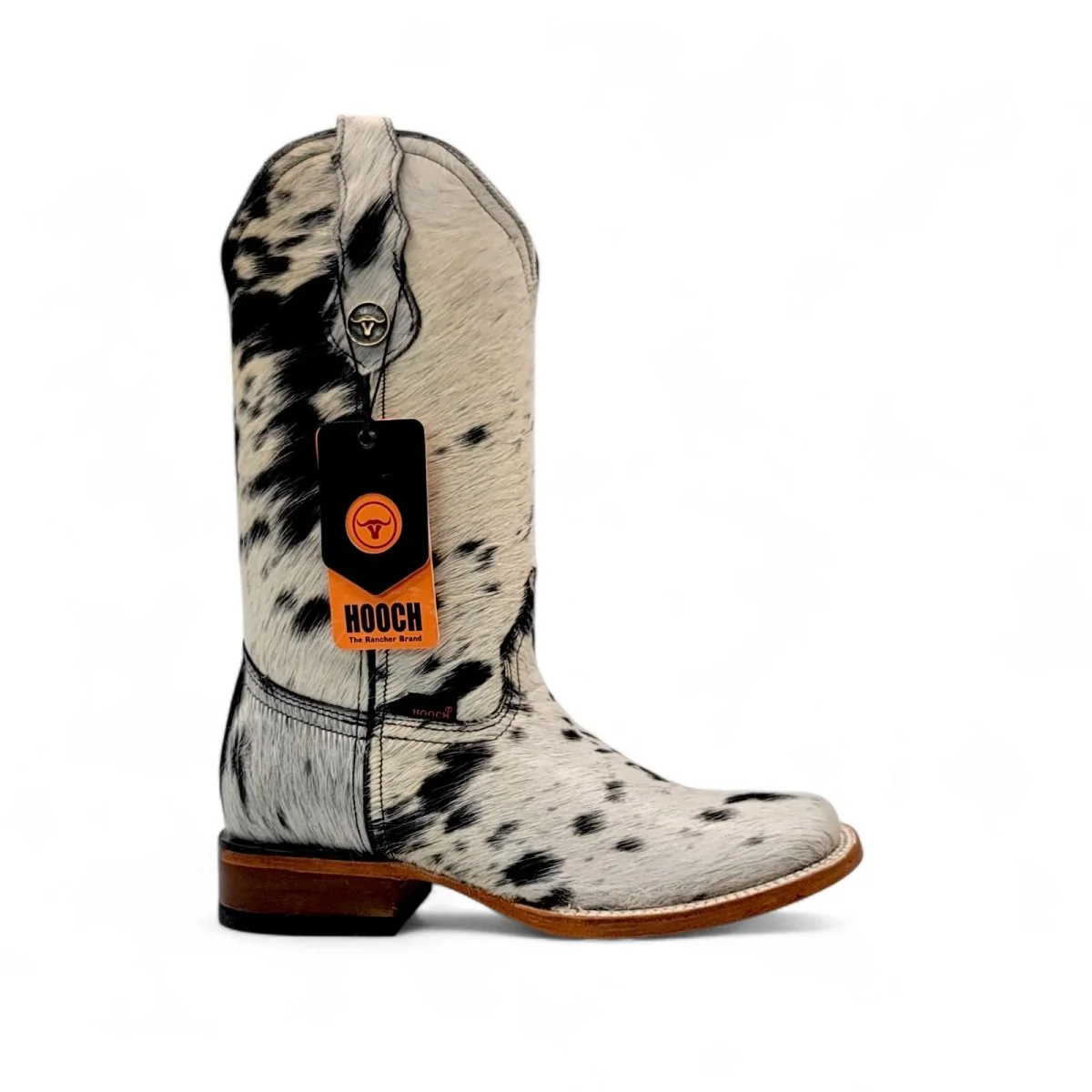 Bota Vaquera para Mujer de Piel con Pelo de Vaca y Punta Cuadrada – Hooch Boots H223304 - Imagen 5