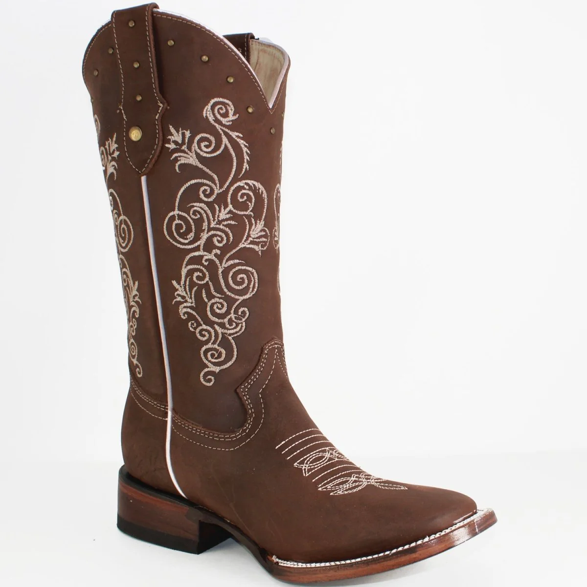 Botas A&A de Cuero Crazy para Mujer en Horma Rodeo Esperol Tan - Imagen 4