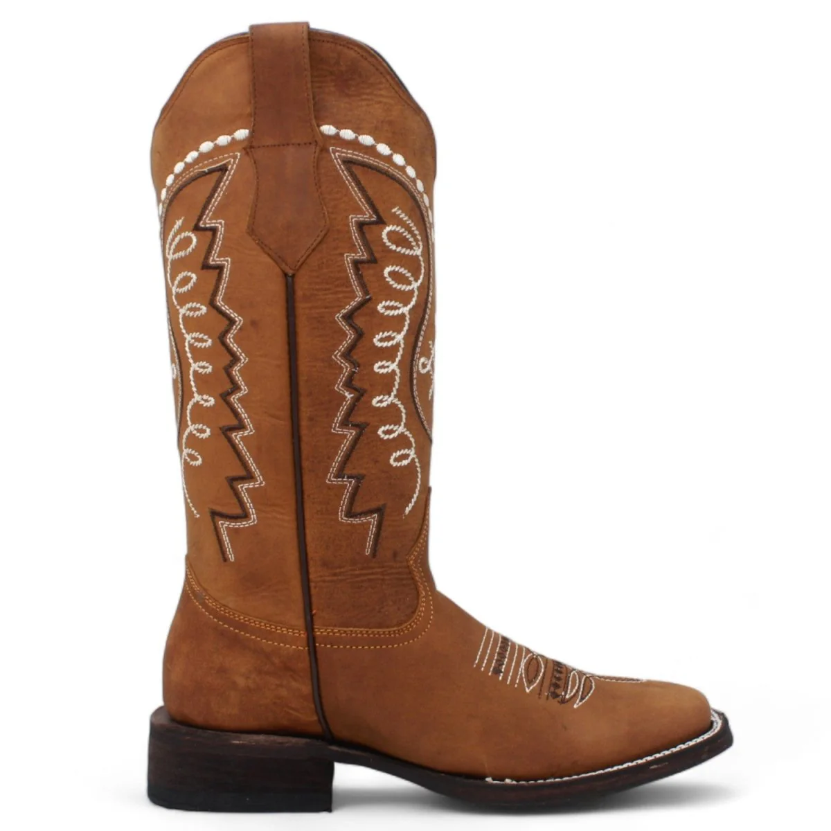 Botas Altas de Cuero Grasso para Mujer en Horma Rodeo Color Miel Q322N6251 - Imagen 4