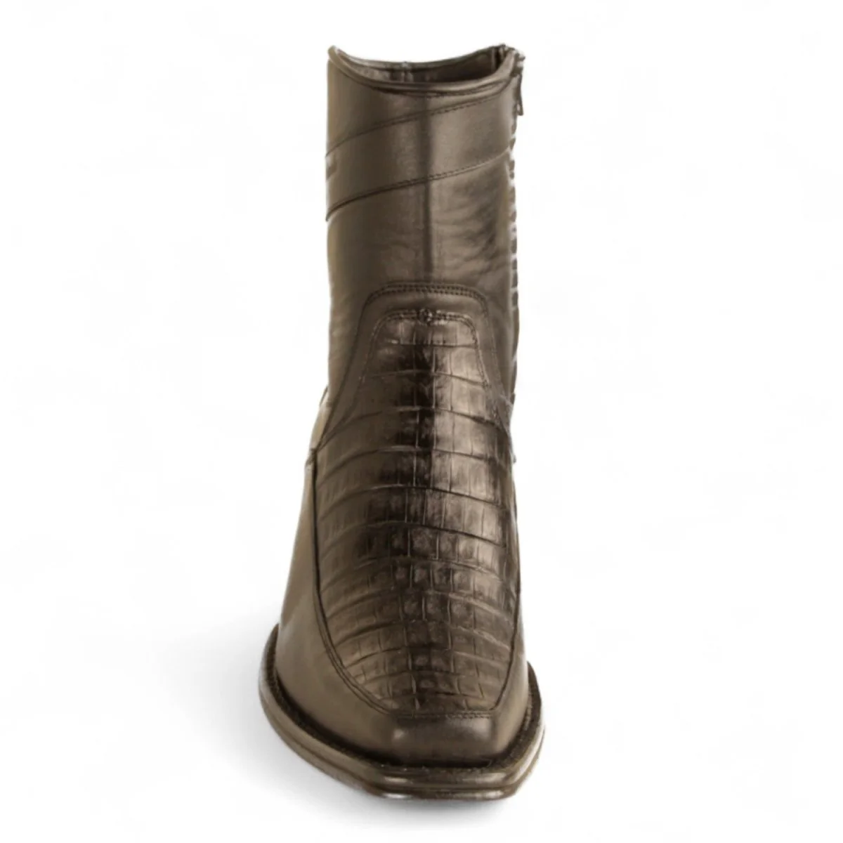 Botas Cortas de Caiman y Piel Original Punta Europea Color Negro - Los Altos Boots - Imagen 5