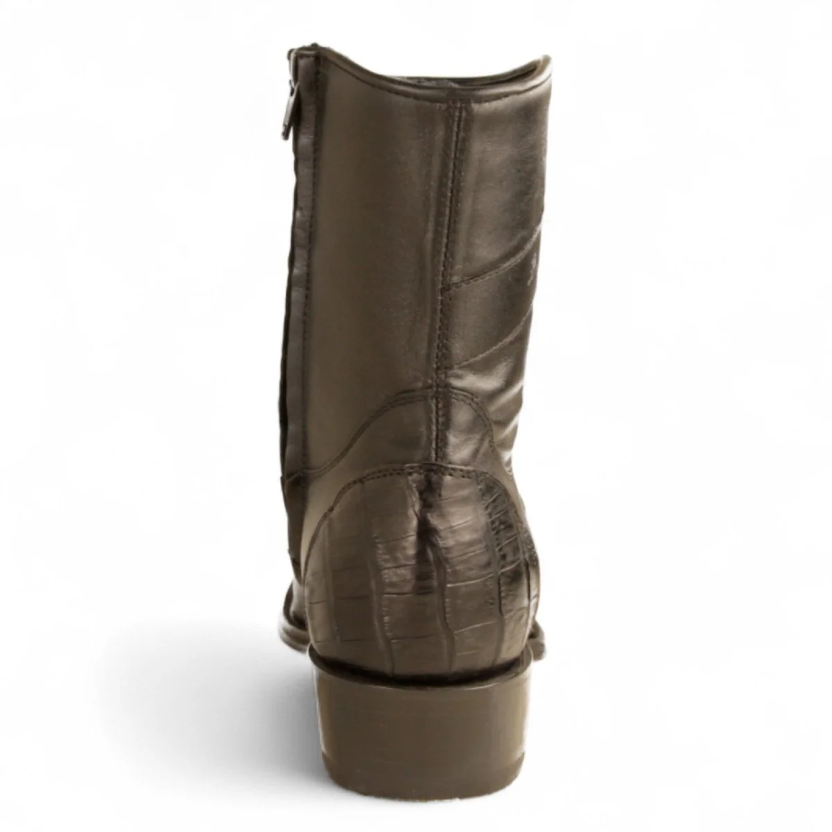 Botas Cortas de Caiman y Piel Original Punta Europea Color Negro - Los Altos Boots - Imagen 6