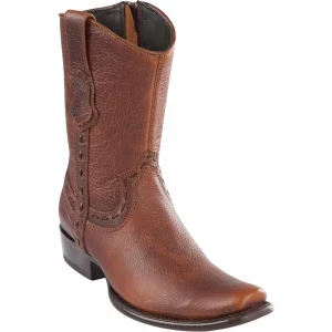 Botas Cortas de Piel Original Punta Dubai Color Nuez - Wild West Boots