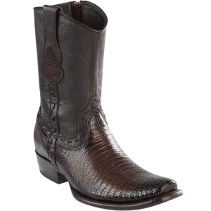 Botas Cortas de Armadillo Original Punta Dubai Cuadrada Color Cafe Difuminado - Wild West Boots