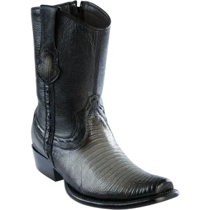 Botas Cortas de Armadillo Original Punta Dubai Cuadrada Color Gris Difuminado - Wild West Boots