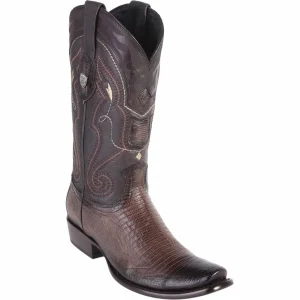 Botas de Armadillo Lizard Original Dubai Punta Cuadrada Color Cafe Difuminado - Wild West Boots