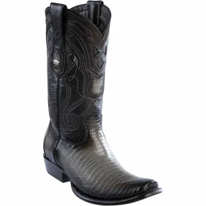 Botas de Armadillo Lizard Original Dubai Punta Cuadrada Color Gris Difuminado - Wild West Boots