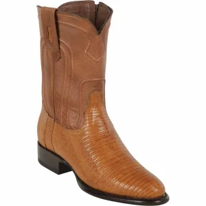 Botas de Armadillo Original Roper Punta Oval con Zipper Color Antique Saddle- Los Altos Boots