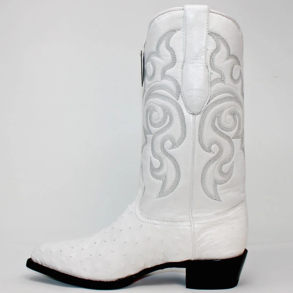 Botas de Piel de Avestruz Original Horma Puntal Color Blanco - Los Altos Boots - Imagen 4