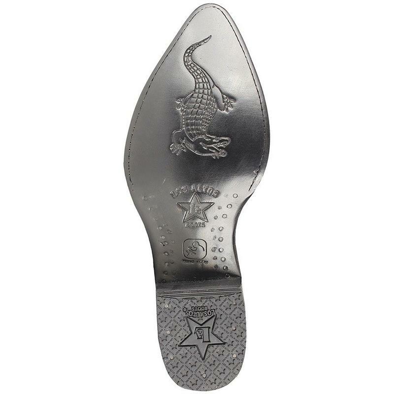 Botas de Piel de Cocodrilo Caiman Cola Horma Puntal Color Gris - Los Altos Boots - Imagen 3