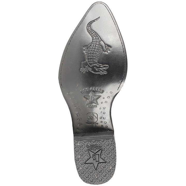 Botas de Piel de Cocodrilo Caiman Panza Horma Puntal Color Negro - Los Altos Boots - Imagen 3