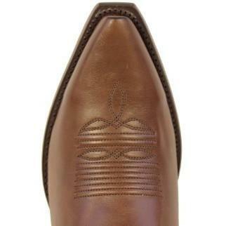 Botas de Piel Original Punta Recortada Color Cafe - Los Altos Boots - Imagen 3