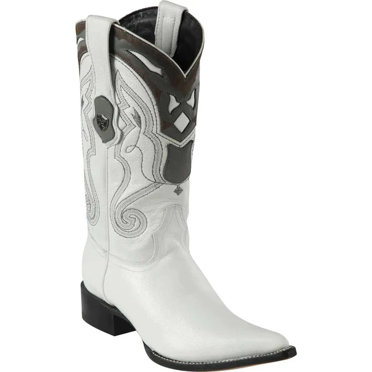 Botas de Alce Original Punta 3X Color Blanco - Wild West Boots