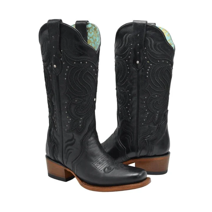 Botas de Cuero Horma Rodeo para Mujer Color Negro JB-STEPHANIEBLACK - Imagen 3