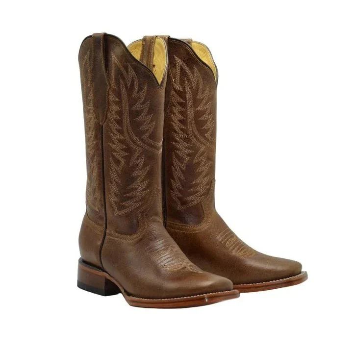 Botas de Cuero Original Horma Rodeo para Mujer Color Cafe JB-16-10C - Imagen 3