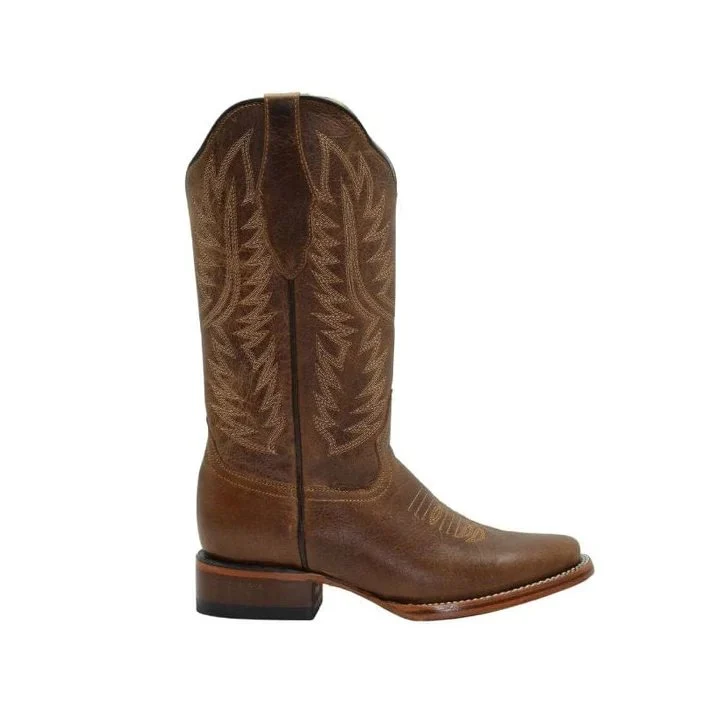 Botas de Cuero Original Horma Rodeo para Mujer Color Cafe JB-16-10C - Imagen 4