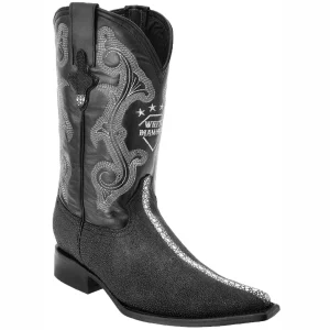 Botas de Mantarraya PC Grabada Horma 3X Aladino Color Negro WD-142