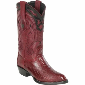 Botas de Pata de Avestruz Original Horma Puntal Color Vino - Wild West Boots