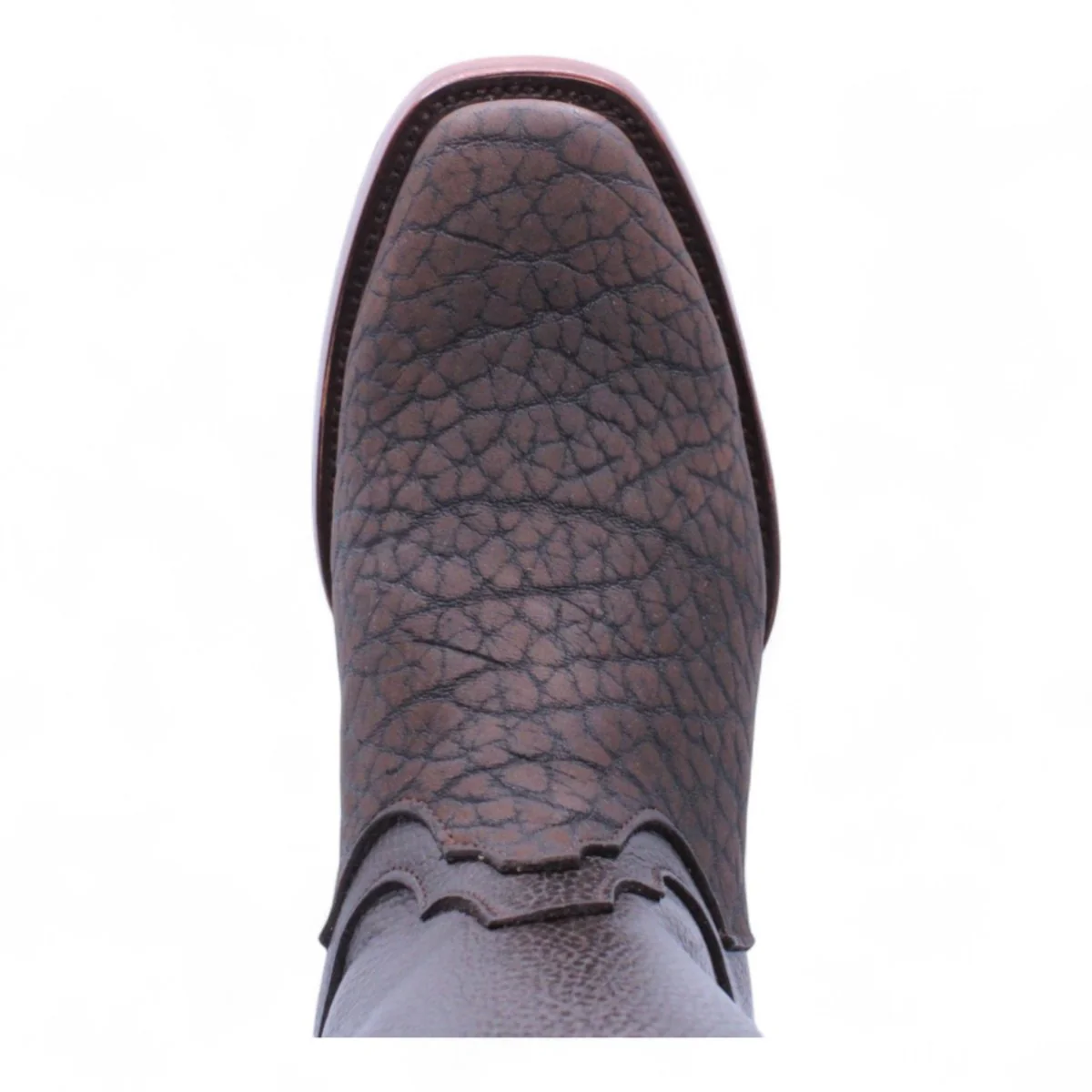 Botas Cortas de Piel Cuello de Toro Punta Dubai Cuadrada Para Hombre Color Chocolate - Hooch Boots - Imagen 5