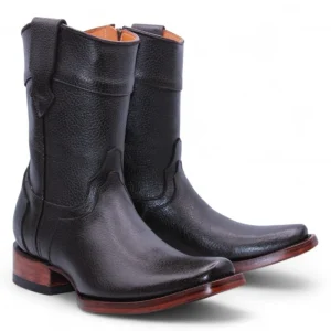 Botas de Piel Floter Punta Dubai Cuadrada Para Hombre Color Chocolate - Hooch Boots