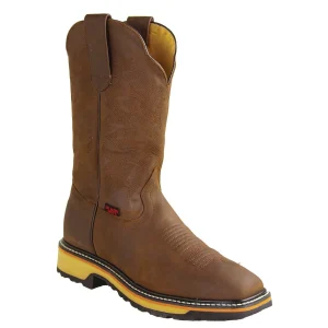 Botas de Piel Original Punta Rodeo Cuadrada Ancha Color Cafe - Los Altos Boots