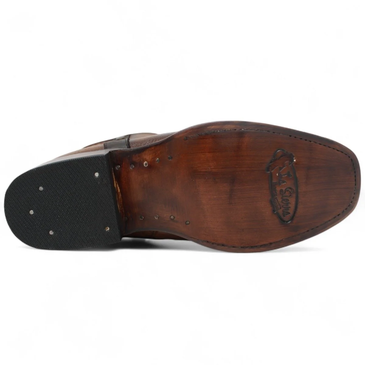 Botas de Piel Punta Dubai Cuadrada Para Hombre Color Camel con Cierre - La Sierra - Imagen 7