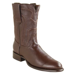 Botas de Venado Original Punta Redonda Roper Color Cafe - Los Altos Boots