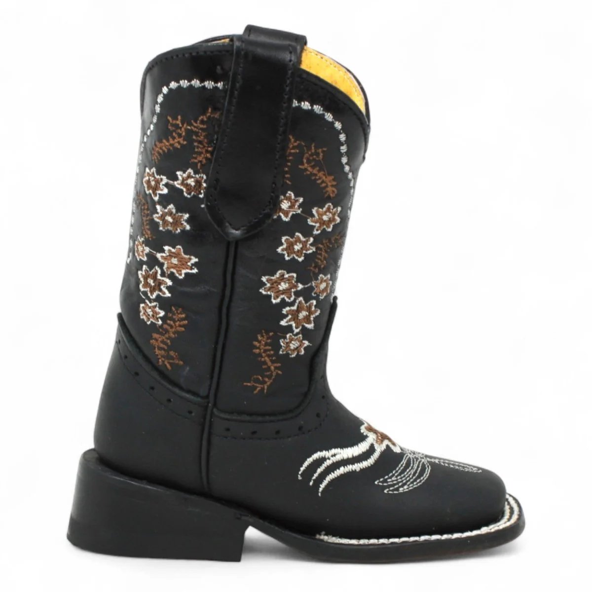 Botas para Niña de Cuero Crazy Horma Rodeo Color Negro Q422F6205 - Imagen 5