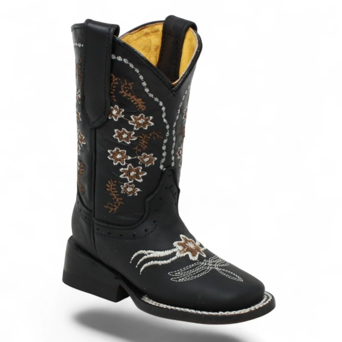 Botas para Niña de Cuero Crazy Horma Rodeo Color Negro Q422F6205 - Imagen 4