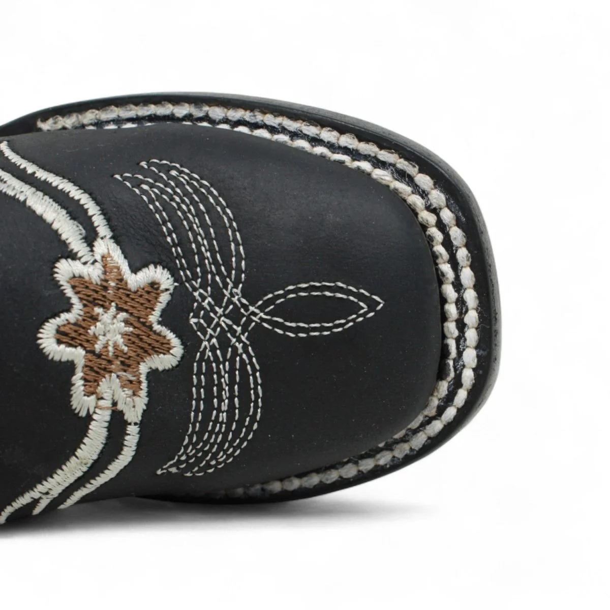 Botas para Niña de Cuero Crazy Horma Rodeo Color Negro Q422F6205 - Imagen 8