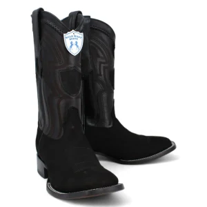 Botas Vaqueras de Cuero Nobuk Horma Cuadrada Ancha WW-2824L6305